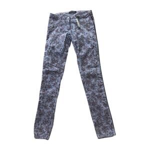 MAISON SCOTCH LA FEMME SELON MARIE CORDURAY SKINNY PANTS FLORAL SZ 32/32